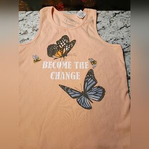 New w/tags Cold Crush Tank Top Women's Printed Logo: "Become The Change"